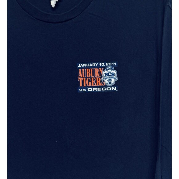 2011 Auburn Tigers / Oregon BCS National Championship Long Sleeve T Shirt XL - Picture 4 of 5